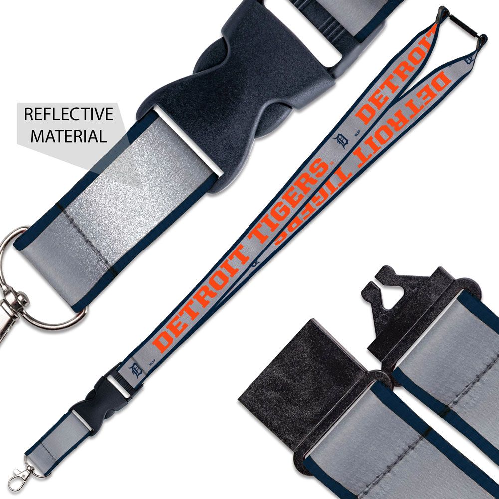 Detroit Tigers - 1" Reflective Lanyard - Detroit Shirt CompanyWinCraftLanyard