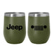 Jeep Insulated Wine Tumbler - Military Green Matte - Detroit Shirt CompanyFCA - JeepDrinkware (Accessories)