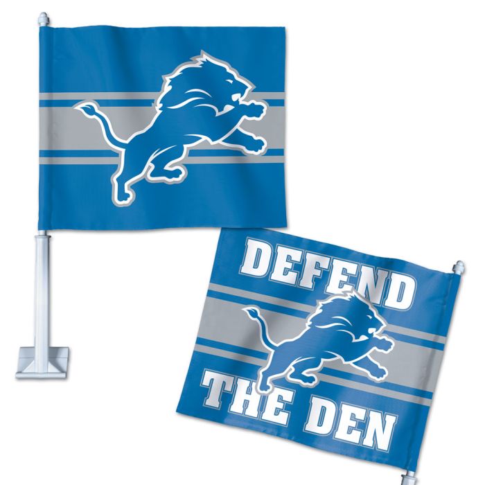 Detroit Lions - Football Shaped Car Flag