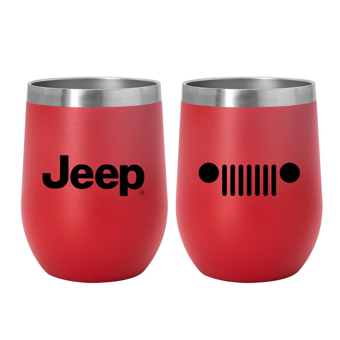 Jeep Insulated Wine Tumbler - Red Matte - Detroit Shirt CompanyFCA - JeepDrinkware (Accessories)