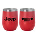 Jeep Insulated Wine Tumbler - Red Matte - Detroit Shirt CompanyFCA - JeepDrinkware (Accessories)