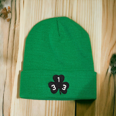 Hat - Detroit St. Patrick's 313 Shamrock Flip Knit - Kelly Green - Detroit Shirt CompanyDetroit Shirt CompanyHats (Apparel)