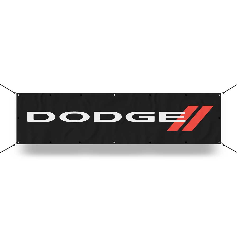 Banner - Dodge Current Badge Long - Detroit Shirt CompanyFCA - DodgeOther Accessories