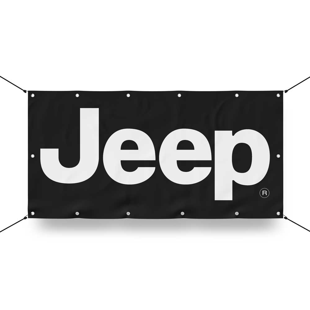 Banner - Jeep® Text (color options) - Detroit Shirt CompanyFCA - JeepOther Accessories