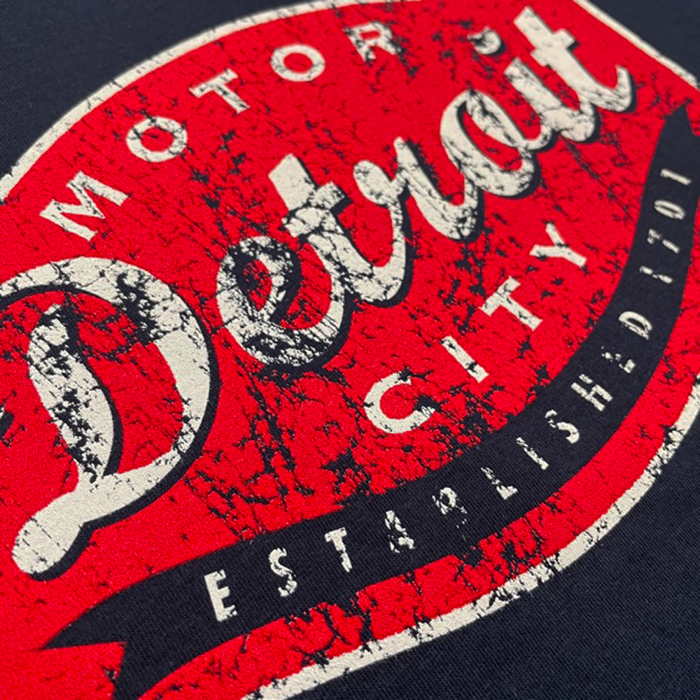 Mens Detroit Buckle T-shirt (Navy)