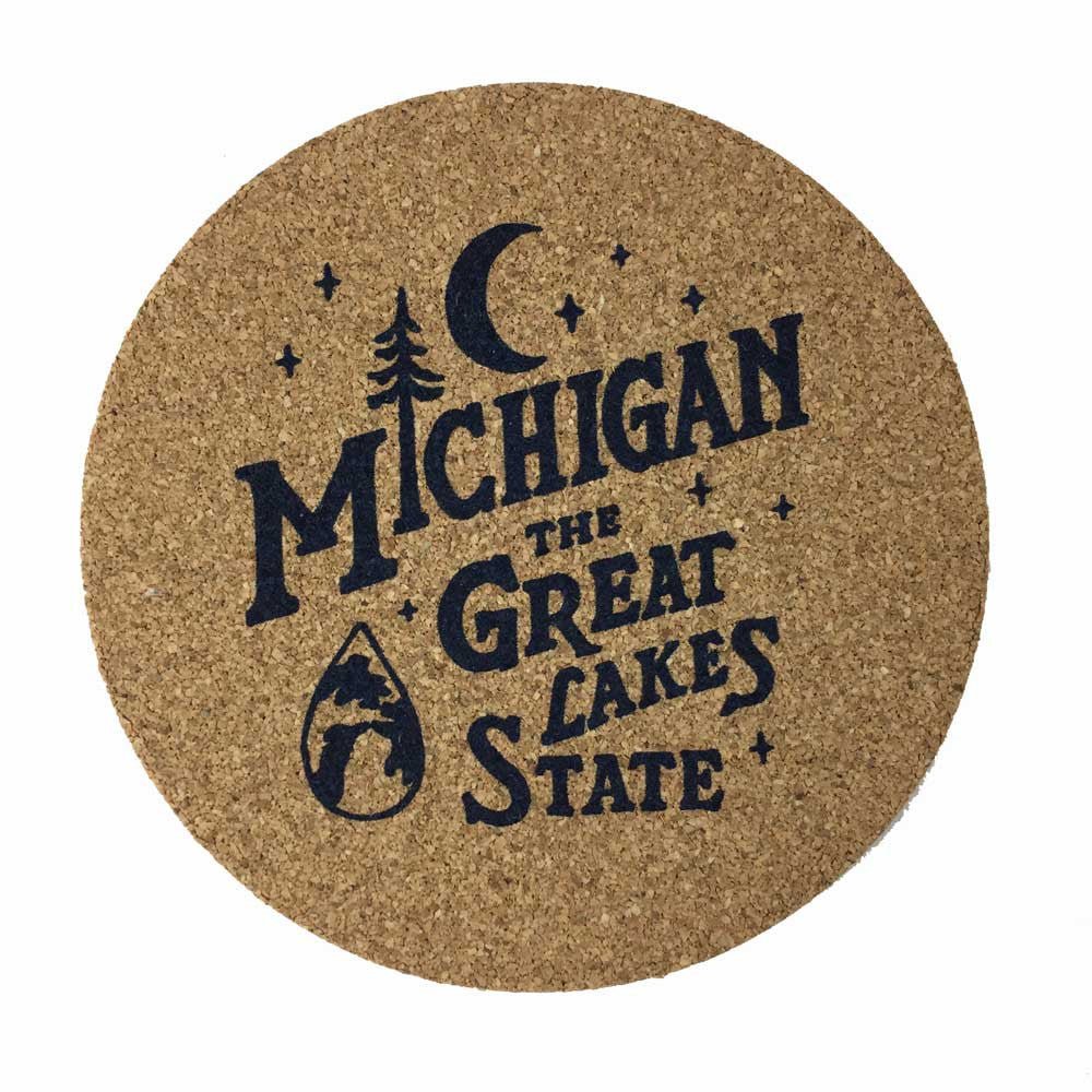 Coaster Set - Michigan Vintage Font - Detroit Shirt CompanyDetroit Shirt CompanyDrinkware (Accessories)