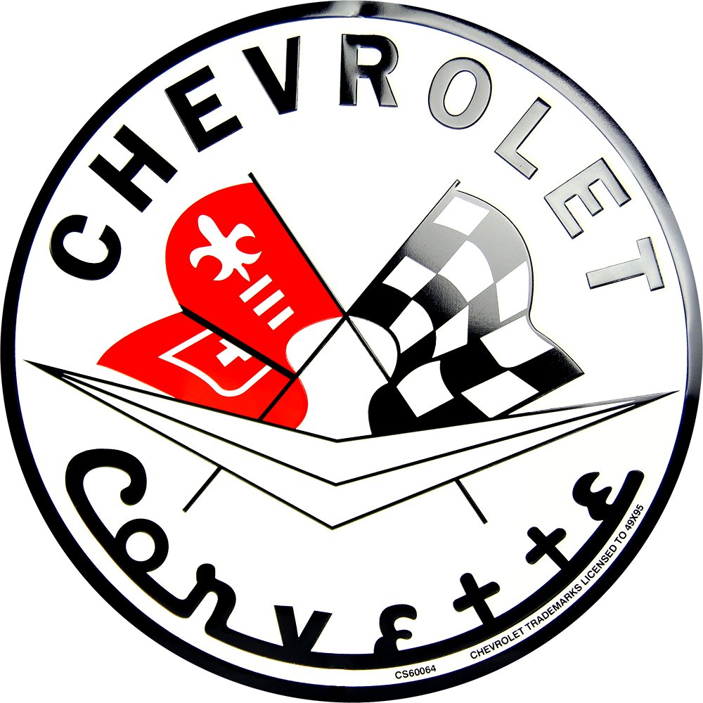 Metal Sign - Chevrolet Corvette Circle - Detroit Shirt CompanyHangtimeOther Accessories