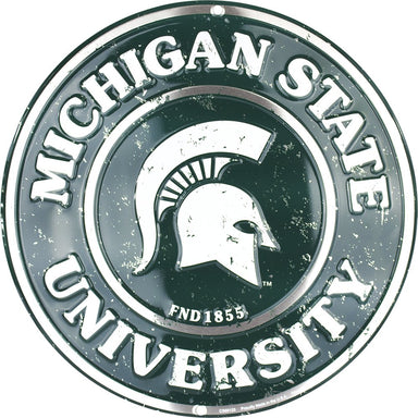 Metal Sign - Michigan State Spartans Circle - Detroit Shirt CompanyHangtimeOther Accessories