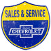 Metal Sign - Chevrolet Sales & Service Shield - Detroit Shirt CompanyHangtimeOther Accessories