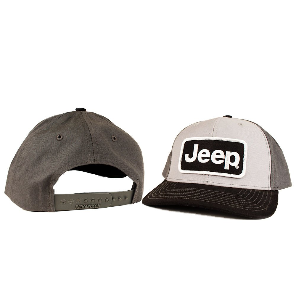 Hat - Jeep Richardson Black/Grey/Charcoal Patch Hat - Detroit Shirt CompanyFCA - JeepHats (Apparel)