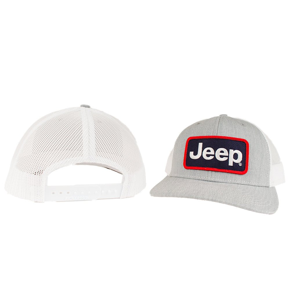 Hat - Jeep Patch Hat - Heather Grey/White - Detroit Shirt CompanyFCA - JeepHats (Apparel)