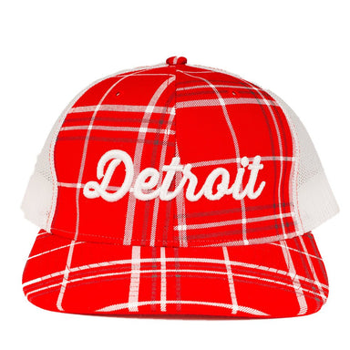 Hat - Detroit Thirsty Red Plaid Richardson Snapback - Detroit Shirt CompanyDetroit Shirt CompanyHats (Apparel)