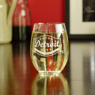 Wine Glass - Detroit Buckle - Detroit Shirt CompanyDetroit Shirt CompanyDrinkware (Accessories)