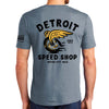 Mens Detroit Speed Shop Vamoose T-shirt - Flint Blue Triblend - Detroit Shirt CompanyDetroit Shirt CompanyT-Shirts (Apparel)