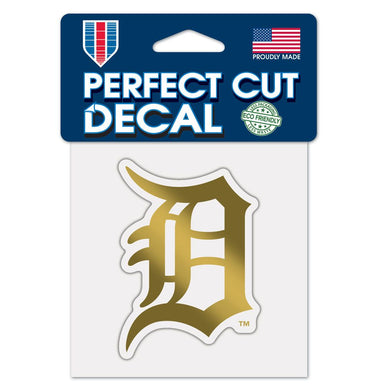 Detroit Tigers - 4" Metallic Gold Logo Decal - Detroit Shirt CompanyWinCraftDecals (Accessories)