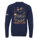 Mens Jeep® Freedom To Roam Crew Neck Sweatshirt - Heather Navy Blue - Detroit Shirt CompanyFCA - JeepSweatshirts (Apparel)