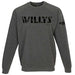 Mens Jeep® Willys Crew Sweatshirt - Heather Grey - Detroit Shirt CompanyFCA - JeepSweatshirts (Apparel)