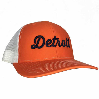 Hat - Detroit Thirsty Orange White Richardson Snapback - Detroit Shirt CompanyDetroit Shirt CompanyHats (Apparel)