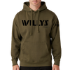 Mens Jeep® Willys Hoodie Sweatshirt - Heather Jeep Green