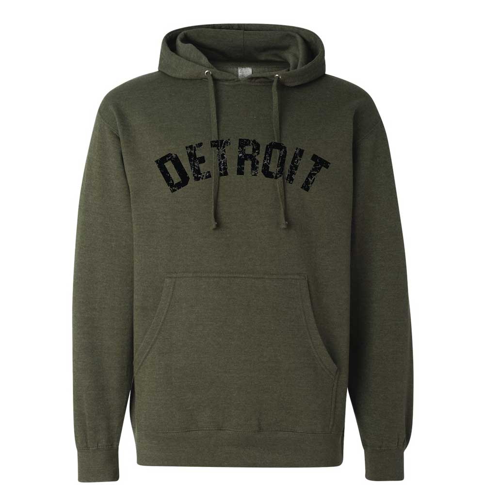 Detroit Bend Hoodie Sweatshirt Army Green - Detroit Shirt CompanyDetroit Shirt CompanyHoodies (Apparel)