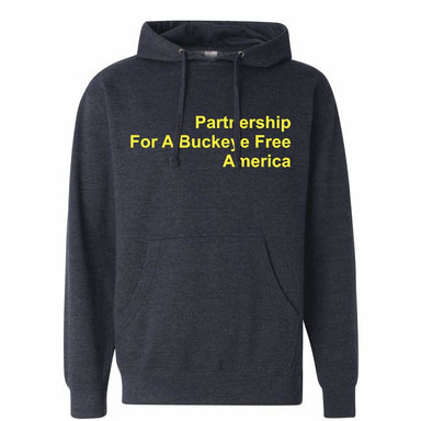 Partnership For A Buckeye Free America Hoodie Sweatshirt - Heather Navy - Detroit Shirt CompanyDetroit Shirt CompanyHoodies (Apparel)