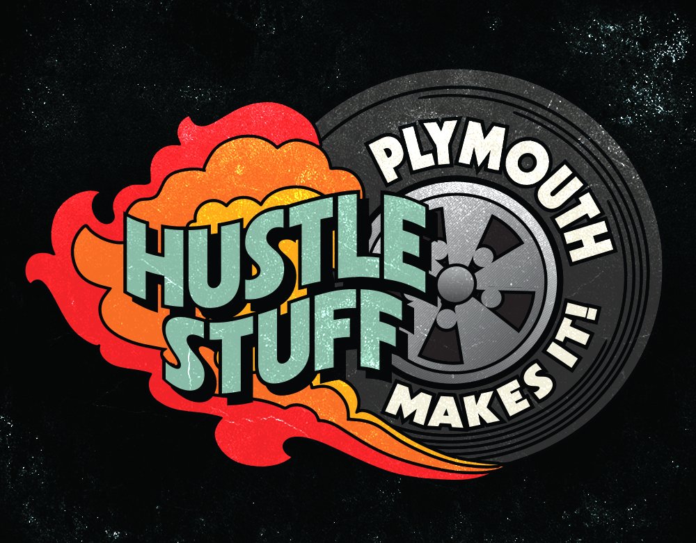 Metal Sign - Plymouth Hustle Stuff Wheel - Detroit Shirt CompanyFCA - ChryslerOther Accessories