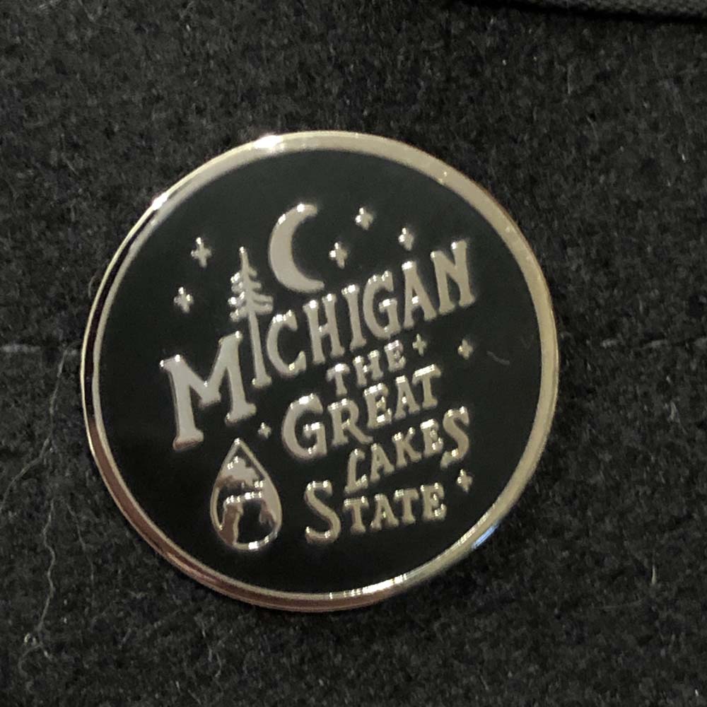 Enamel Pin - Michigan Vintage Font - Detroit Shirt CompanyDetroit Shirt CompanyEnamel Pin