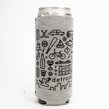 Slim Can Coozie - Detroit Icons - Detroit Shirt CompanyDetroit Shirt CompanyDrinkware (Accessories)