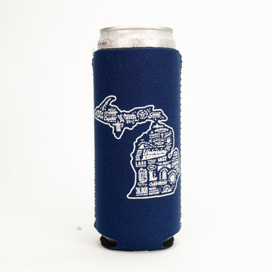 Slim Can Coozie - Michigan Places - Detroit Shirt CompanyDetroit Shirt CompanyDrinkware (Accessories)