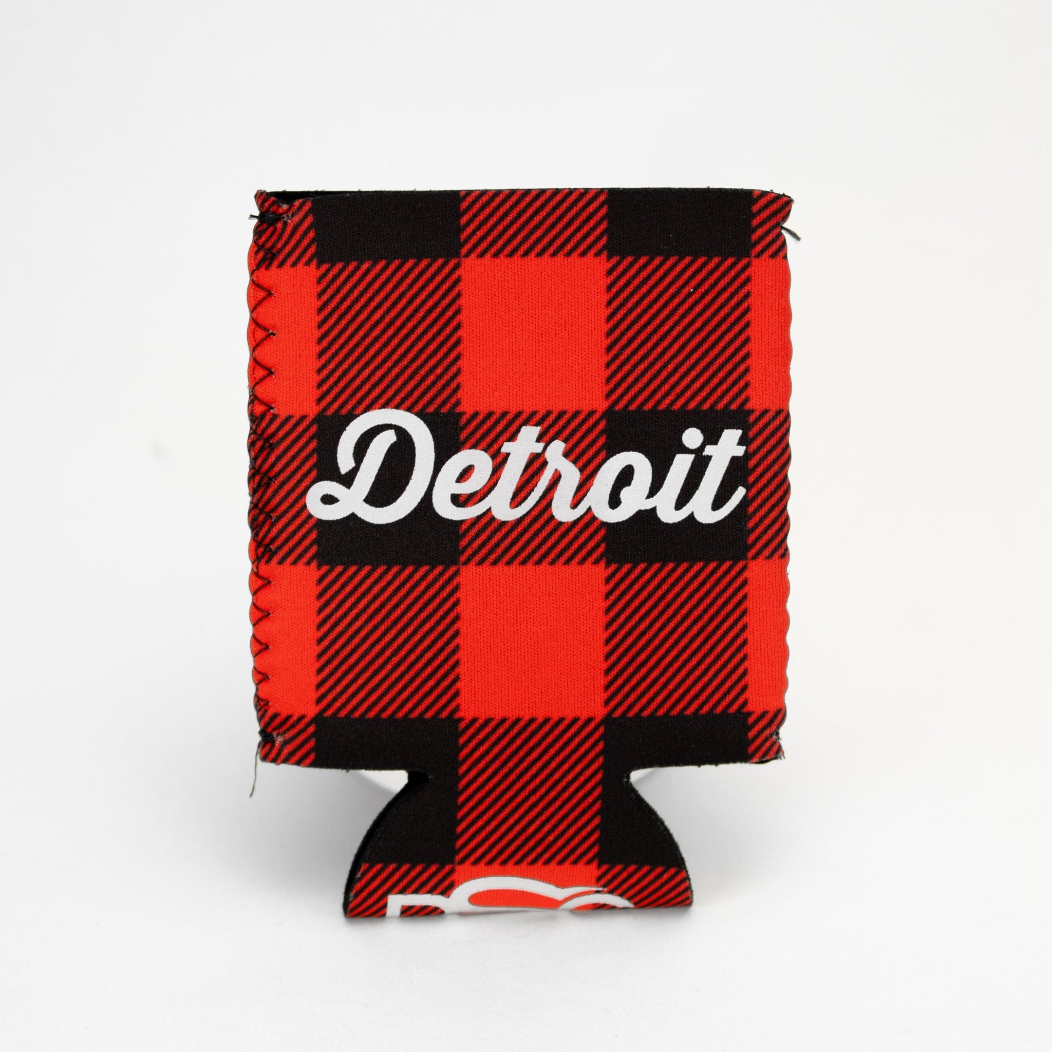 Coozie - Detroit Script Plaid - Detroit Shirt CompanyDetroit Shirt CompanyDrinkware (Accessories)