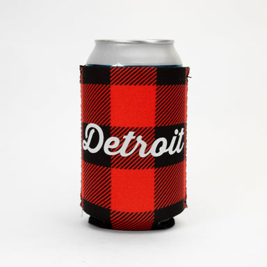 Coozie - Detroit Script Plaid - Detroit Shirt CompanyDetroit Shirt CompanyDrinkware (Accessories)