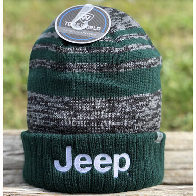 Hat - Jeep Flip Knit Echo - Forest/Black/Grey - Detroit Shirt CompanyFCA - JeepHats (Apparel)