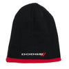 Hat - Dodge Knit Beanie - Black/Red - Detroit Shirt CompanyFCA - DodgeHats (Apparel)