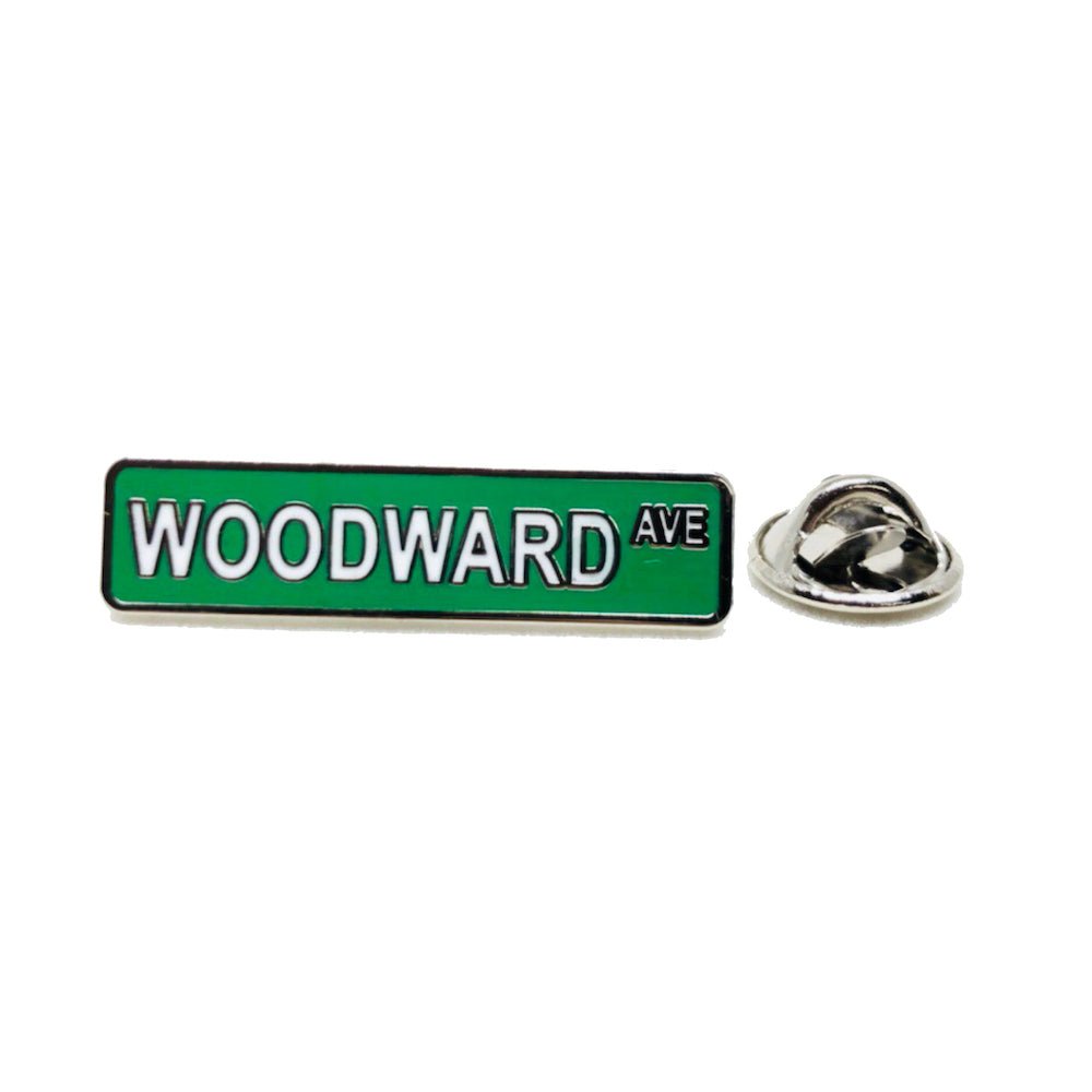 Enamel Pin - Detroit Woodward Avenue Street Sign - Detroit Shirt CompanyDetroit Shirt CompanyEnamel Pin