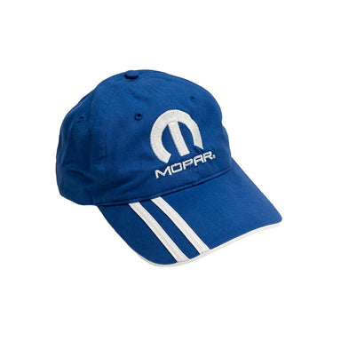 Hat - Mopar Omega w/stripes - Royal/White - Detroit Shirt CompanyFCA - MoparHats (Apparel)