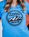 Ladies Jeep® Trail Rated V - neck - Heather Aqua Blue - Detroit Shirt CompanyFCA - JeepT-Shirts (Apparel)