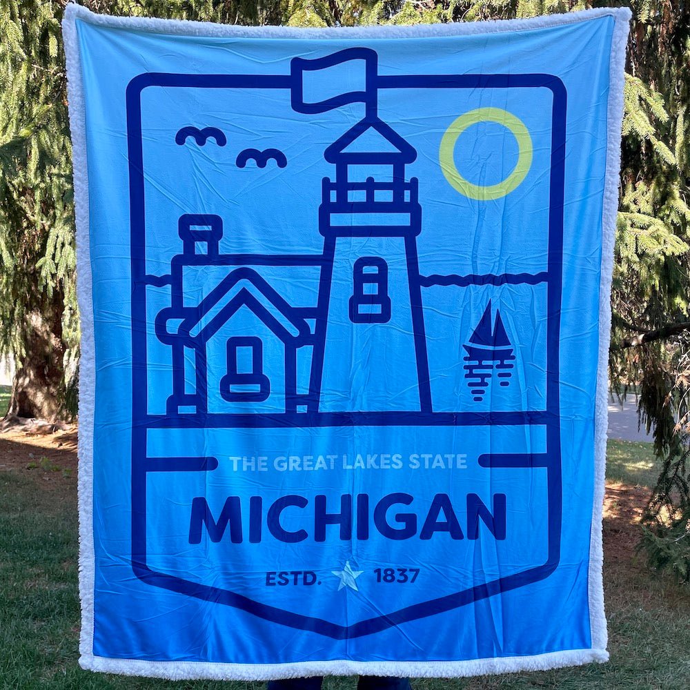 Michigan Lighthouse Sherpa Blanket - Detroit Shirt CompanyDetroit Shirt CompanyOther Accessories