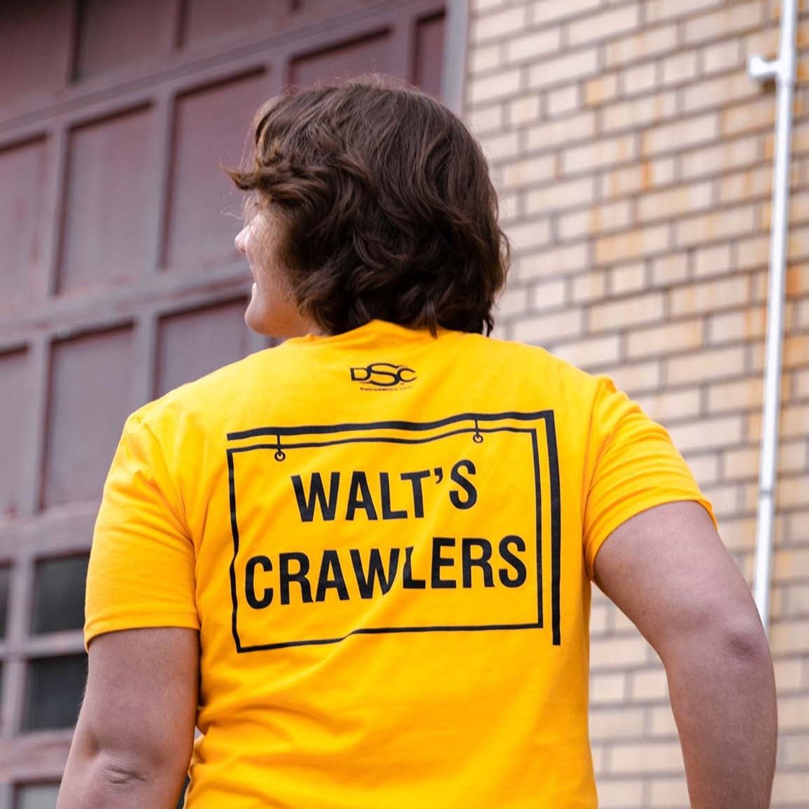 Mens Walt's Crawlers - Gold - Detroit Shirt CompanyDSC - WaltsCrawlersT-Shirts (Apparel)