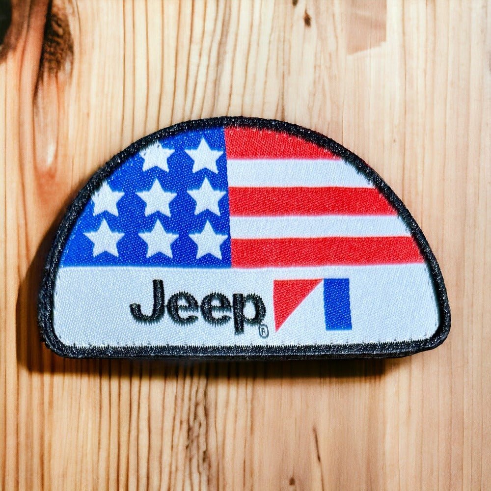 Patch - Jeep® 1970 - 1987 Flag Logo - Detroit Shirt CompanyFCA - JeepPatches (Accessories)