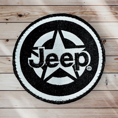 Patch - Jeep® Oscar Mike Star Black/White - Detroit Shirt CompanyFCA - JeepPatches (Accessories)