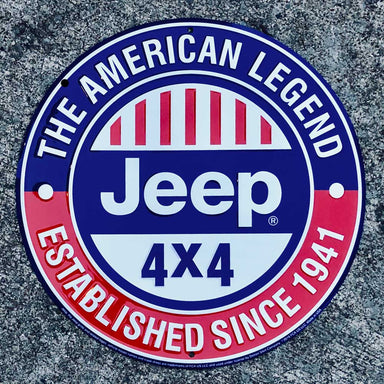 Metal Sign - Jeep The American Legend - Detroit Shirt CompanyFCA - JeepOther Accessories