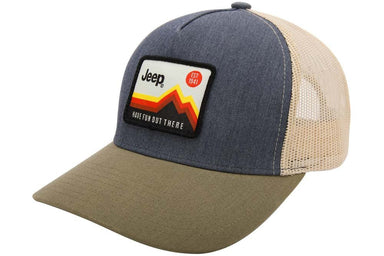 Hat - Jeep Have Fun Out There Trucker Patch Hat - Charcoal/Olive/Khaki - Detroit Shirt CompanyFCA - JeepHats (Apparel)