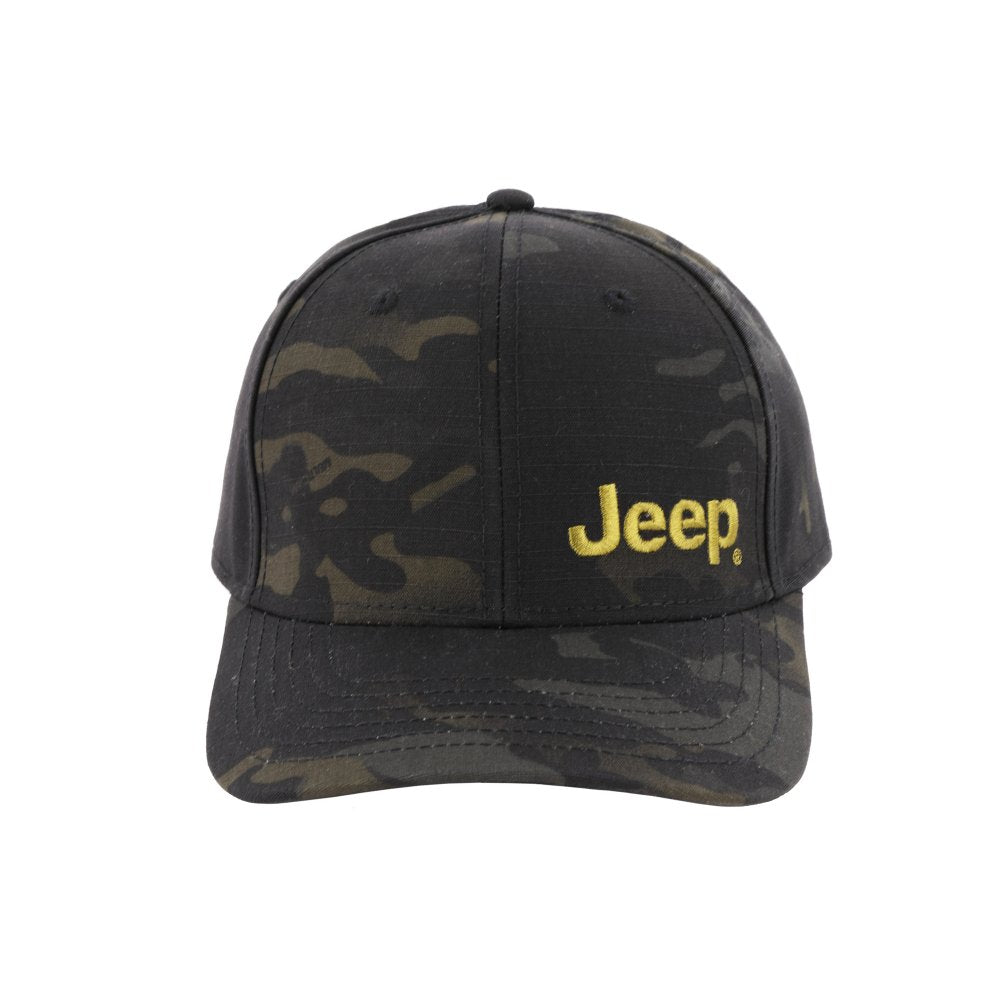 Hat - Jeep Text LP - Black Camo/Green - Detroit Shirt CompanyFCA - JeepHats (Apparel)