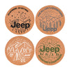 Coaster Set Cork - Jeep Assorted Logos - Detroit Shirt CompanyFCA - JeepDrinkware (Accessories)