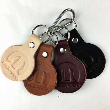 Keychain - Mopar Round leather - Detroit Shirt CompanyFCA - MoparKeychain