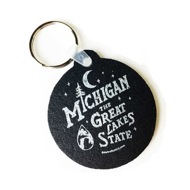 Keychain - MI Vintage Font recycled tire - Detroit Shirt CompanyDetroit Shirt CompanyKeychain