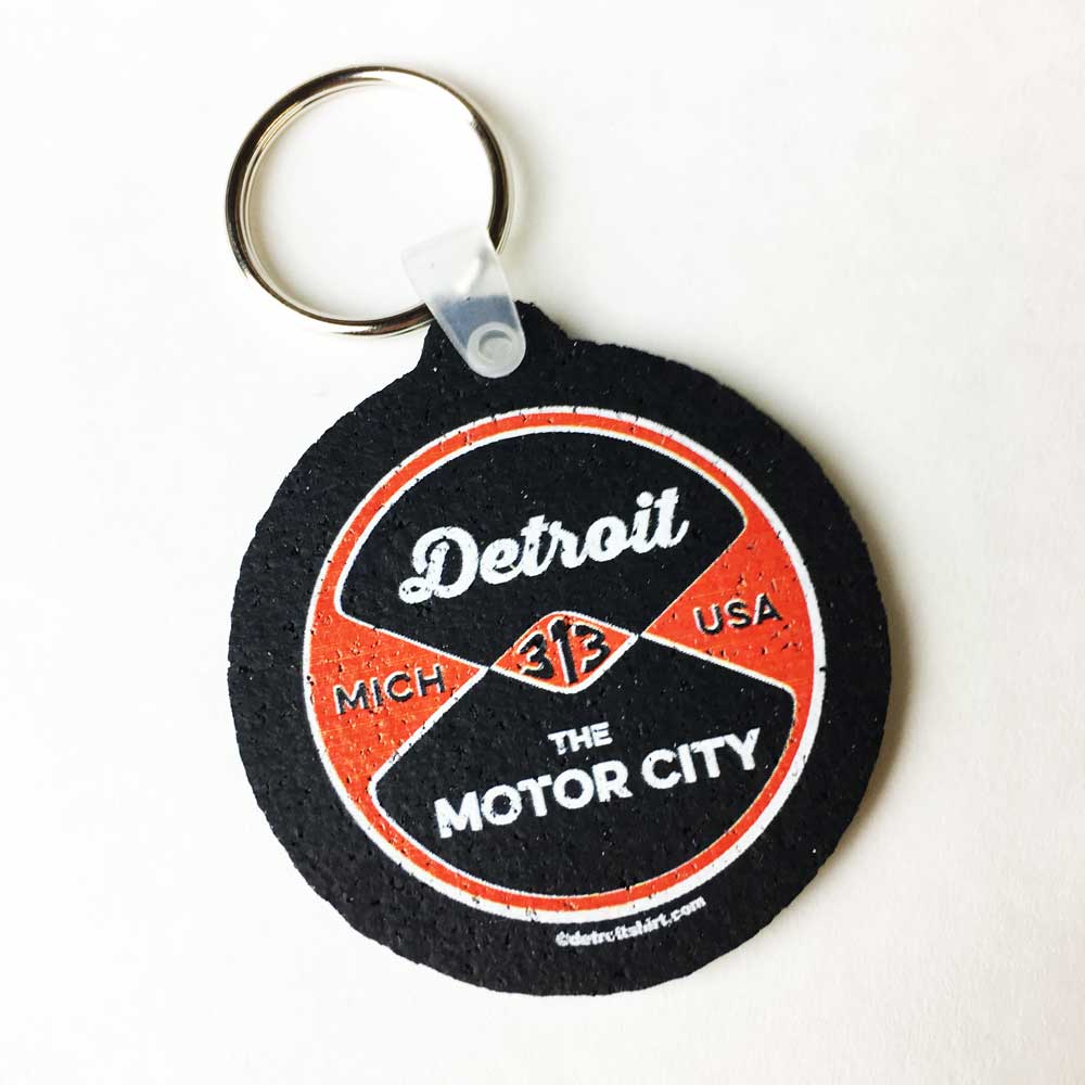 Keychain - Detroit Reel recycled tire - Detroit Shirt CompanyDetroit Shirt CompanyKeychain