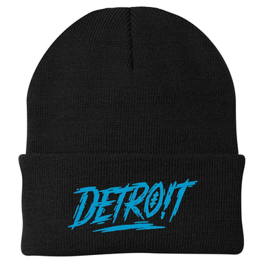 Hat - Detroit Football Score Flip Knit - Black - Detroit Shirt CompanyDetroit Shirt CompanyHats (Apparel)