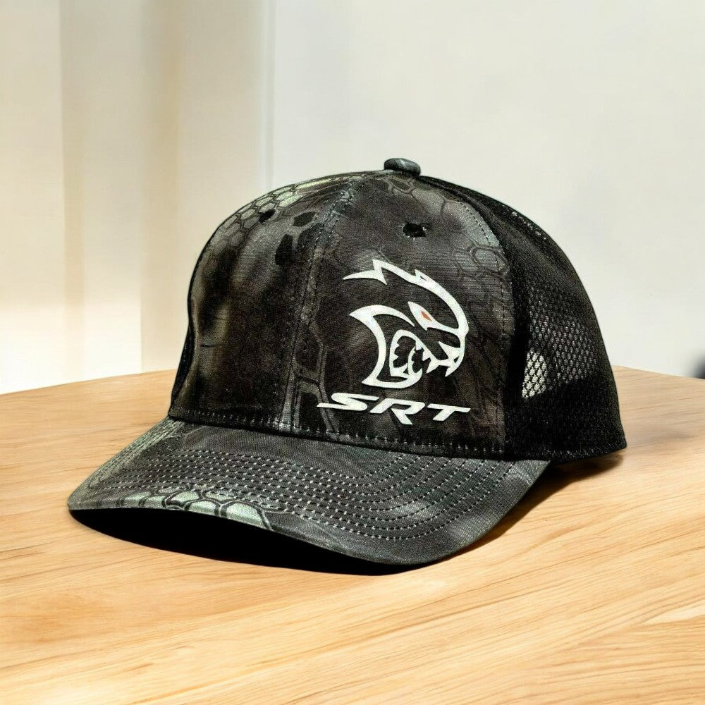 Hat - Dodge SRT Hellcat REDEYE SnapBack Trucker (Kryptek Black Camo)