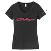 Ladies Dodge Challenger 2 Color Script - Black - Detroit Shirt CompanyFCA - DodgeT-Shirts (Apparel)